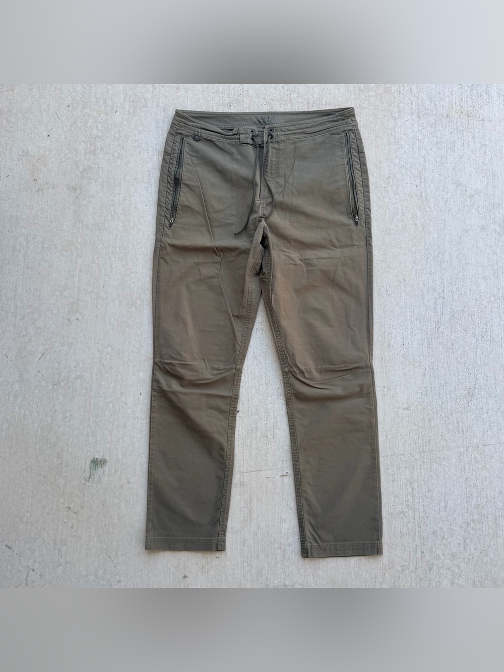 Roark Pants Mens Olive Green Layover 2.0 Stretch Travel Utility Millitary 36